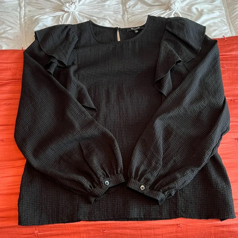Madewell Ruffle-Front Top - Picture 4 of 8